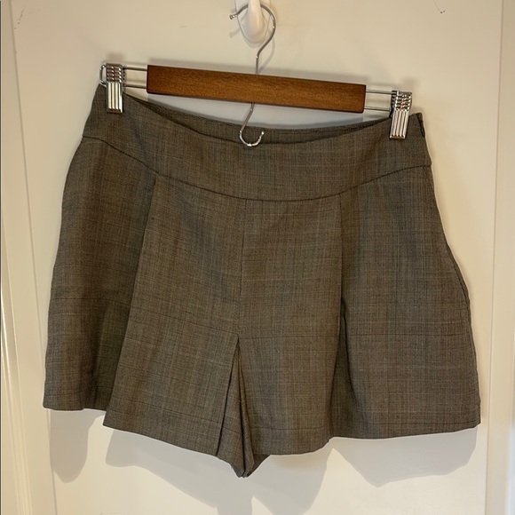 Rare Free People Wool Plaid Mini Skort Sz 4 Y2K 90’s Academia Brittany Spears - Picture 1 of 8